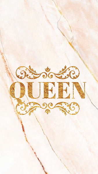 Queen, cute, desenho, gold, sayings, HD phone wallpaper