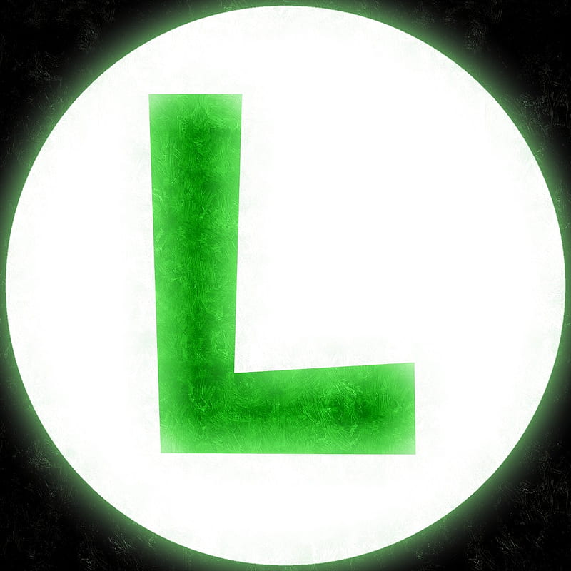 Luigis Logo, games, luigi, mario, nintendo, super luigi, super mario, video games, HD phone wallpaper
