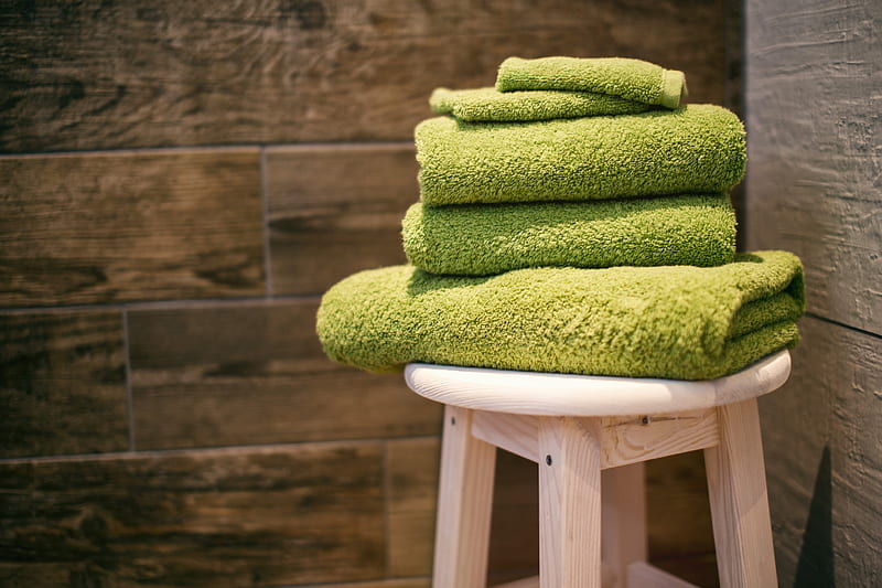 four green towels, HD wallpaper