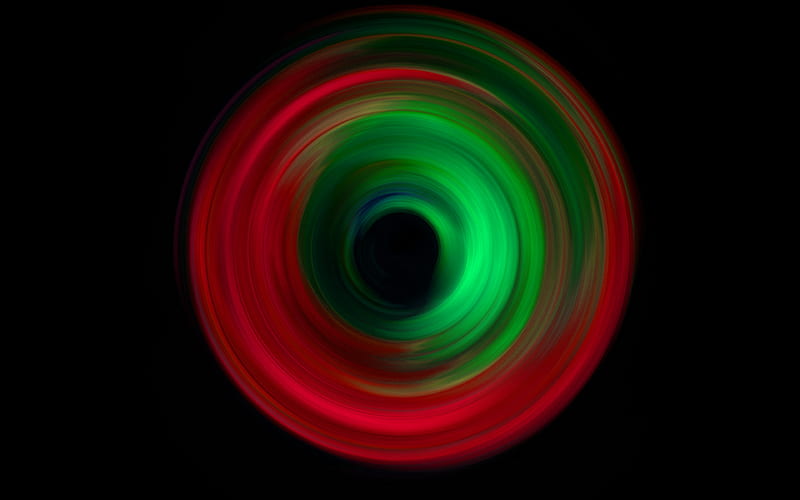 circle, dark, green, red, pattern, background, HD wallpaper