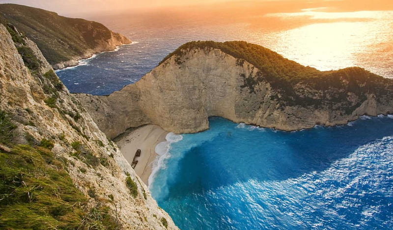 Navagio Bay, seas, Navagio, Travel, beach, sea, Zakynthos, water, Beaches, landscapes, outdoors Greece, HD wallpaper