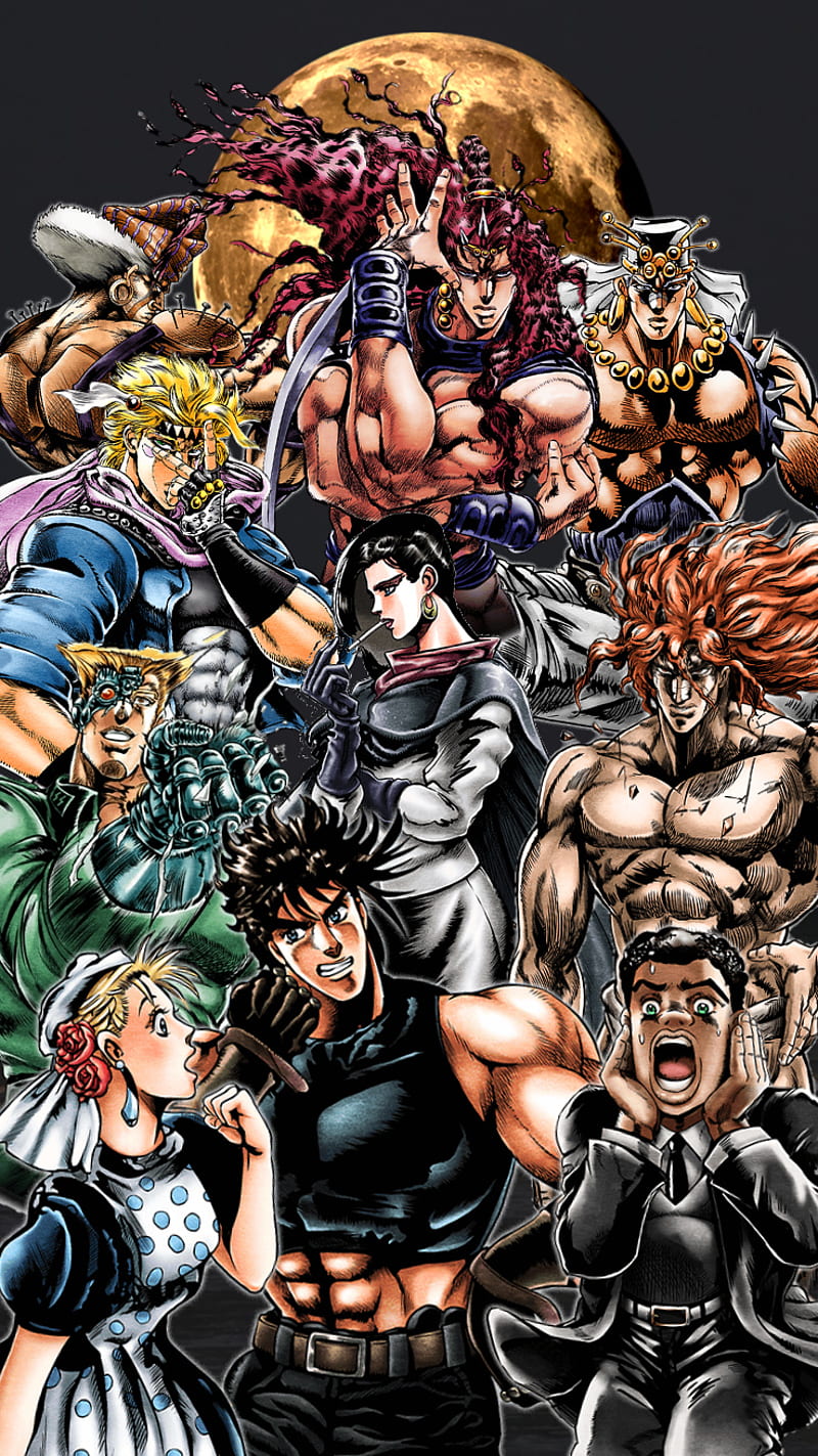 JoJo Adventure, anime, jojo, jojo bizarre adventures, jojos bizarre adventures, joseph, kars, pillar men, HD phone wallpaper