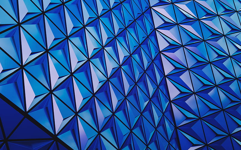 Modern Architecture Facade Ultra, Architecture, Blue, Style, Modern, desenho, Building, Canada, Structure, University, Cool, Triangles, facade, geometric, contemporary, polygons, Ryerson, HD wallpaper