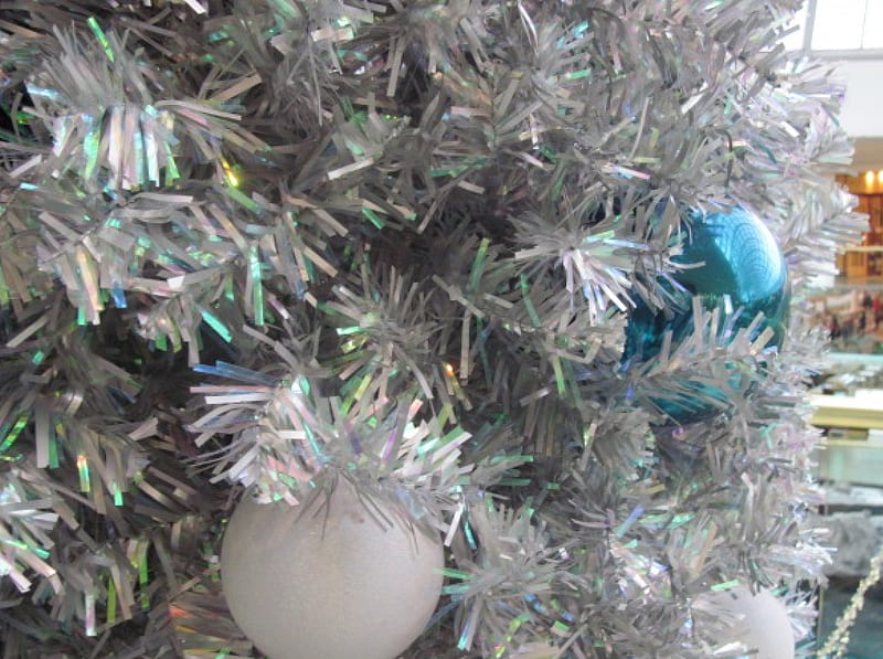 Christmas decorations 42, tree, graphy, white, silver, blue, decor, HD ...