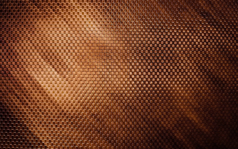 brown carbon texture, brown background, lines, carbon background, carbon textures, HD wallpaper