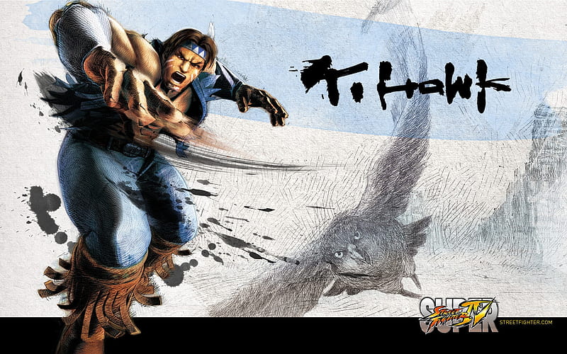 T Howk-Super Street Fighter 4 original painting, HD wallpaper