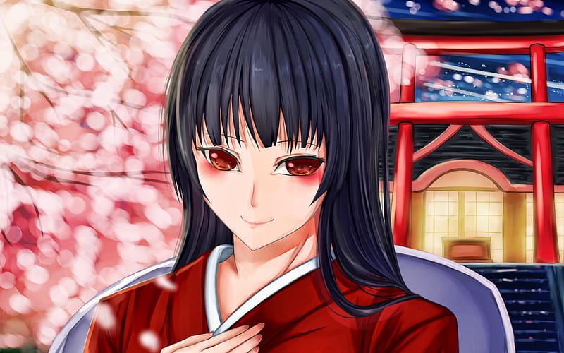 Yuuko Kanoe, manga, Tasogare Otome x Amnesia, girl with red eyes, artwork, Kanoe Yuuko, HD wallpaper