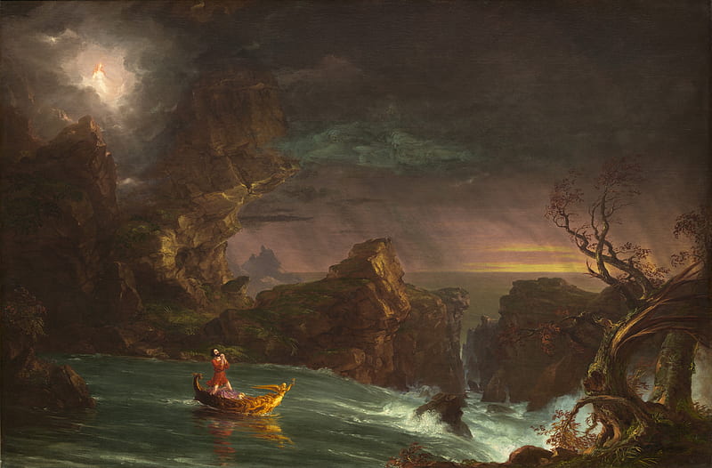 The Voyage of Life, art, painting, thomas cole, 1842, pictura, HD wallpaper