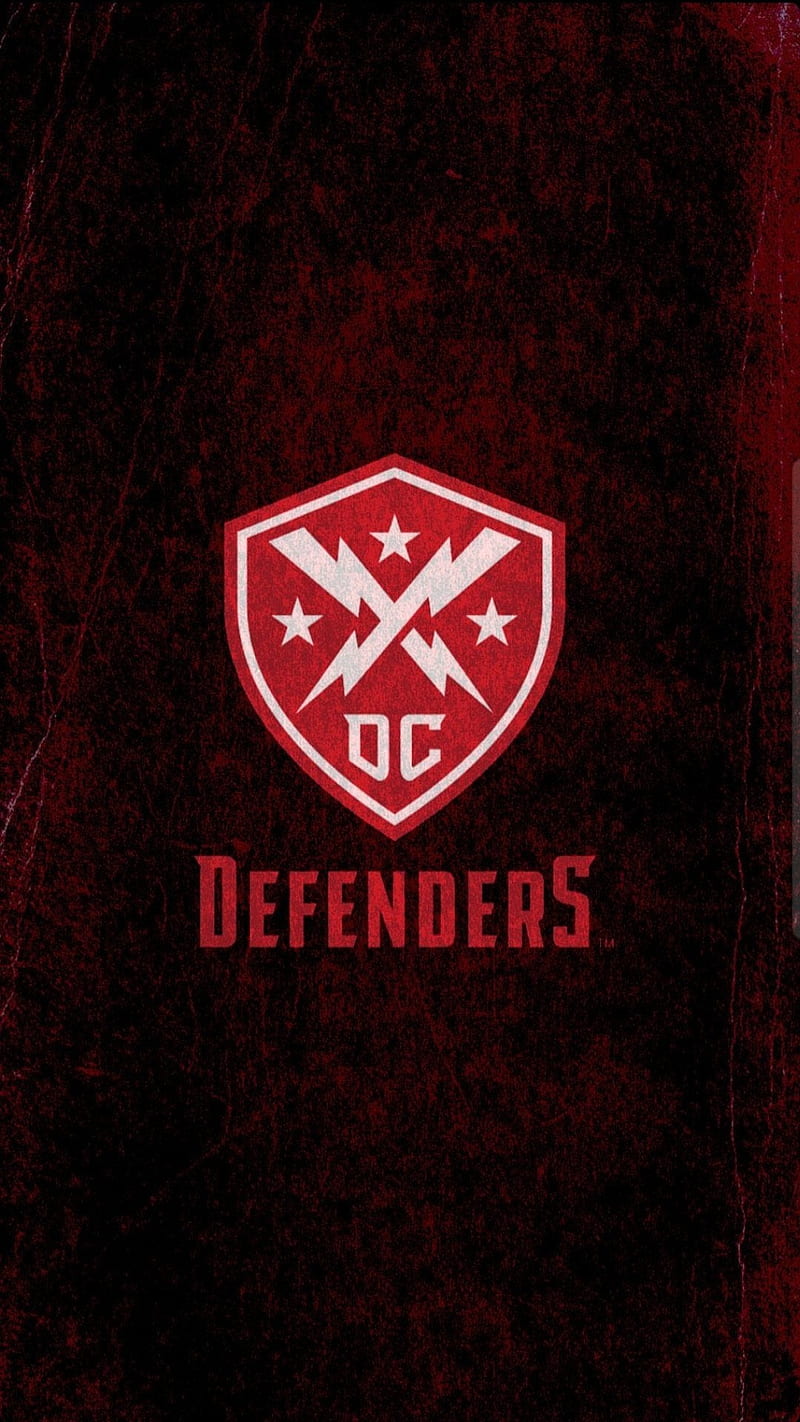 XFL DC Defenders, espn, football, fox, red white black, sport, esports, HD phone wallpaper