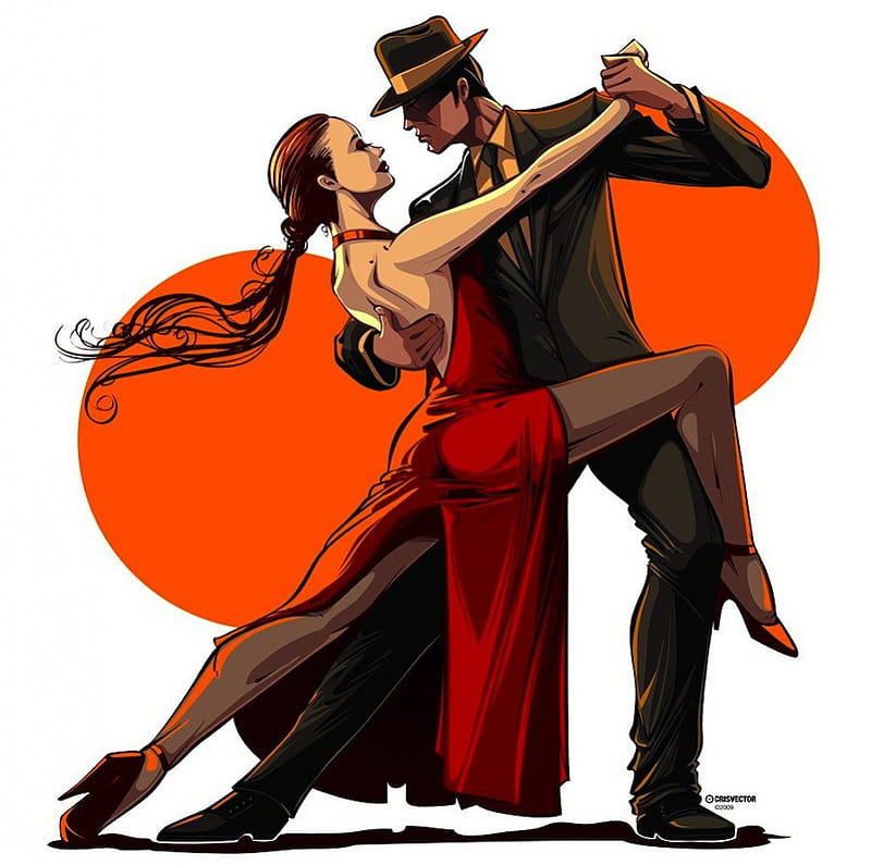 Tango, dance, man, woman, couple, pair, HD wallpaper