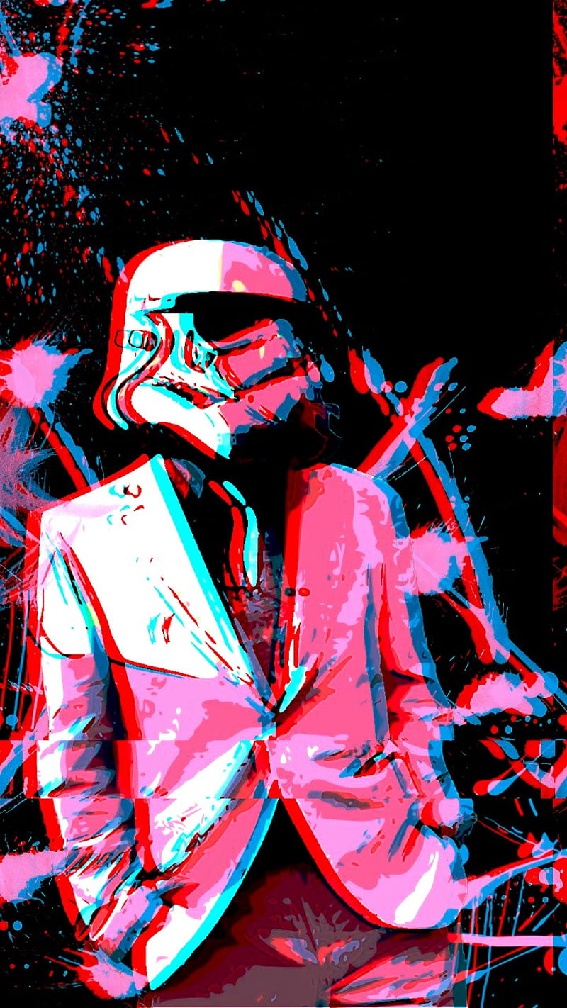 Stormtrooper Glitch, awesome , glitch, starwars, stormtrooper, HD phone wallpaper