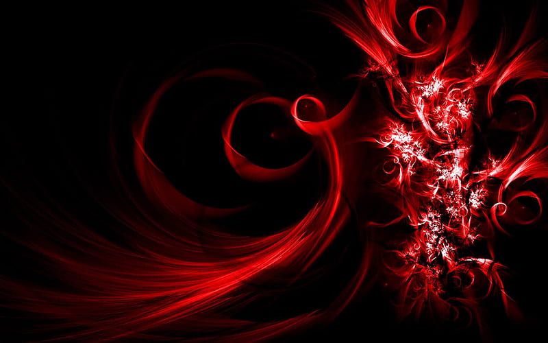 red swirl . jpg, neon glow, red, swirl, HD wallpaper