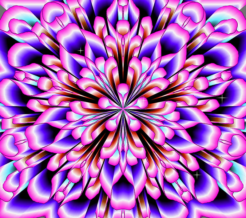 Mandala Ruffle 12, abstract, HD wallpaper