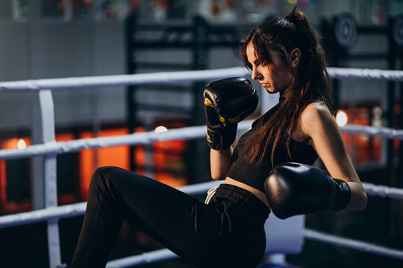 Woman Boxer, fight, esports, strength, HD wallpaper