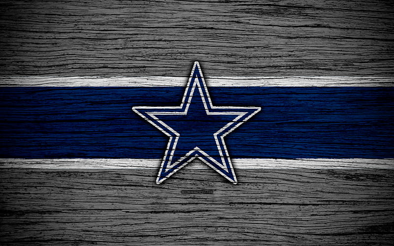 Dallas Cowboys, NFL, NFC wooden texture, american football, logo, emblem, Arlington, Texas, USA, National Football League, HD wallpaper