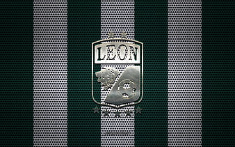 FC Juarez logo, Mexican football club, metal emblem, green black metal mesh  background, HD wallpaper