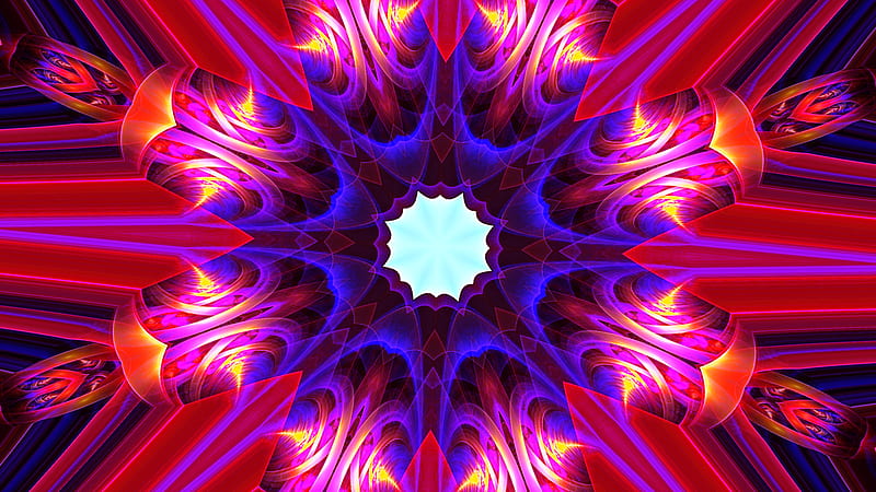 Abstract, Kaleidoscope, Artistic, Colors, Digital Art, HD wallpaper