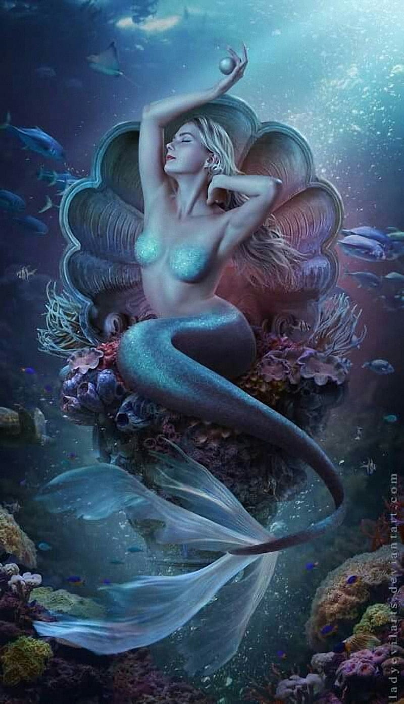 Sereias Mermaid, angel, angels, dark, fantasy, little, mermaid, mermaids, video, warrior, wars, HD phone wallpaper
