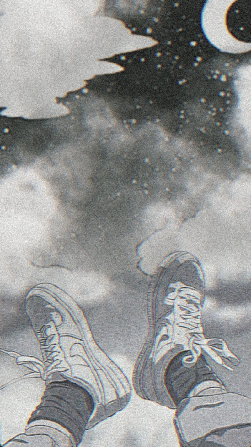 aesthetic, anime, boy, chill, entretenimiento, girl, moon, night, nike, outfit, HD phone wallpaper