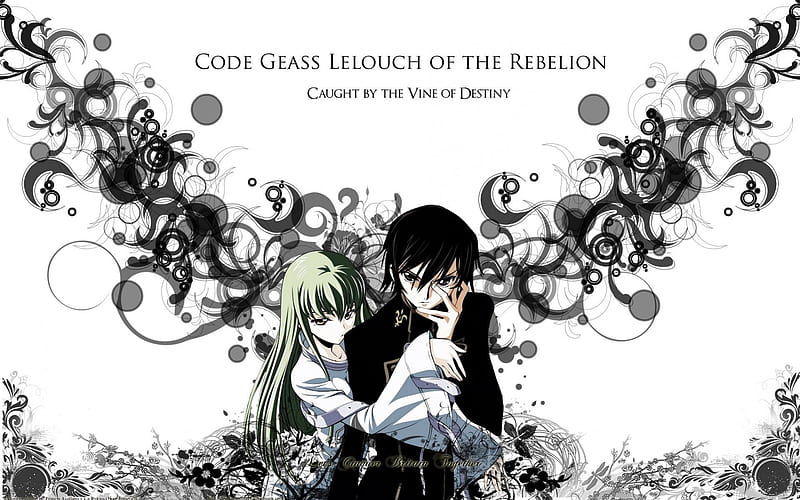 Lelouch and C.C., destiny, code geass, rebellion, cc, anime, lamperouge, britania, lelouch, HD wallpaper