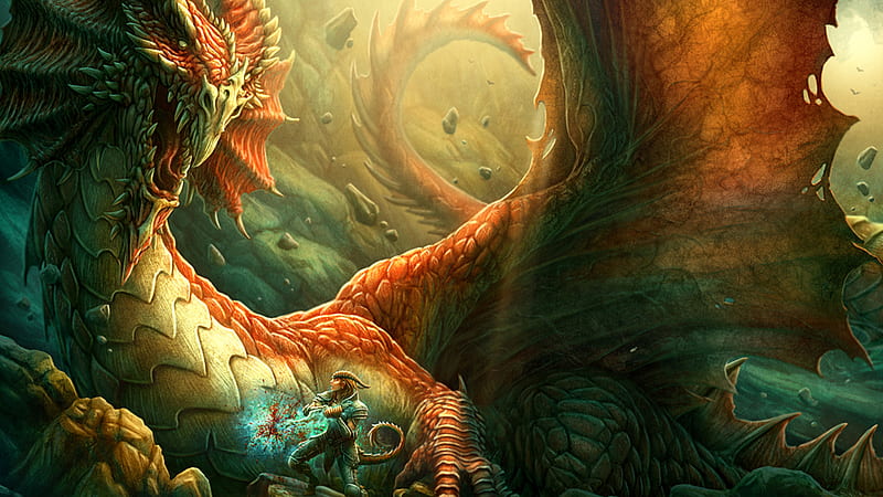 Fantasy Wounded Dragon Dreamy, HD wallpaper