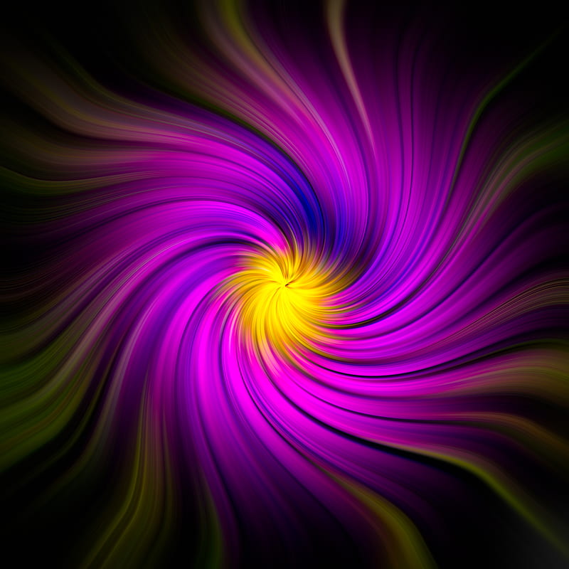 fractal, swirling, rotation, purple, abstraction, HD phone wallpaper