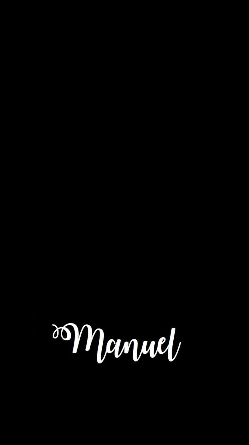 Manuel, black, name, plain, HD phone wallpaper