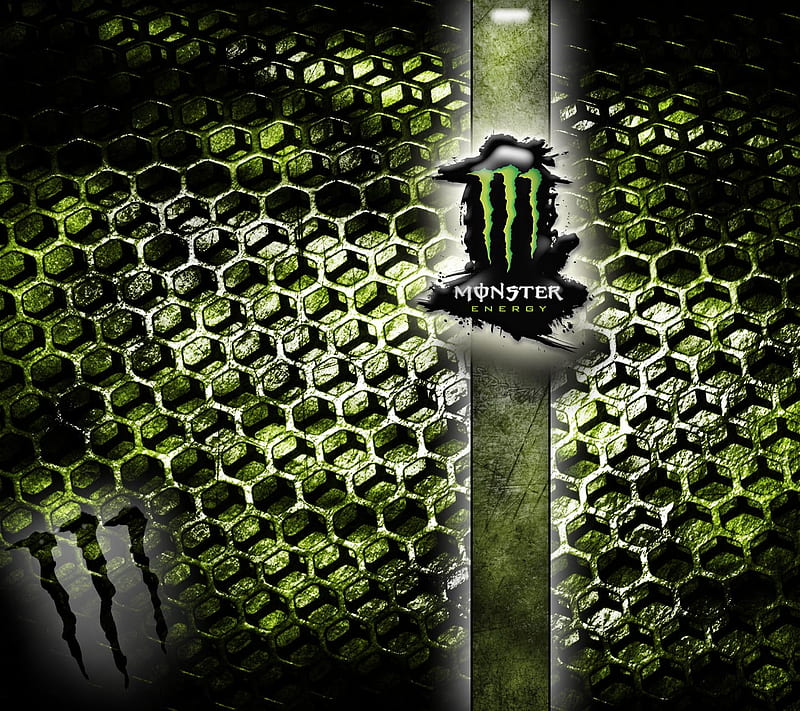 Monster Energy Grid, black, green, grunge, love, racing, HD wallpaper