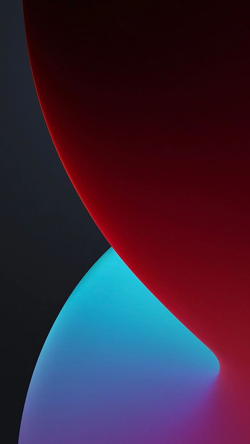 Iphone Official, Red And Blue Lockscreen, red and blue, iphone lockscreen, apple, HD phone wallpaper