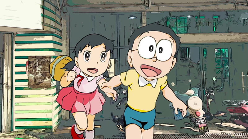 Nobita Nobi Shizuka Minamoto Doraemon, HD wallpaper