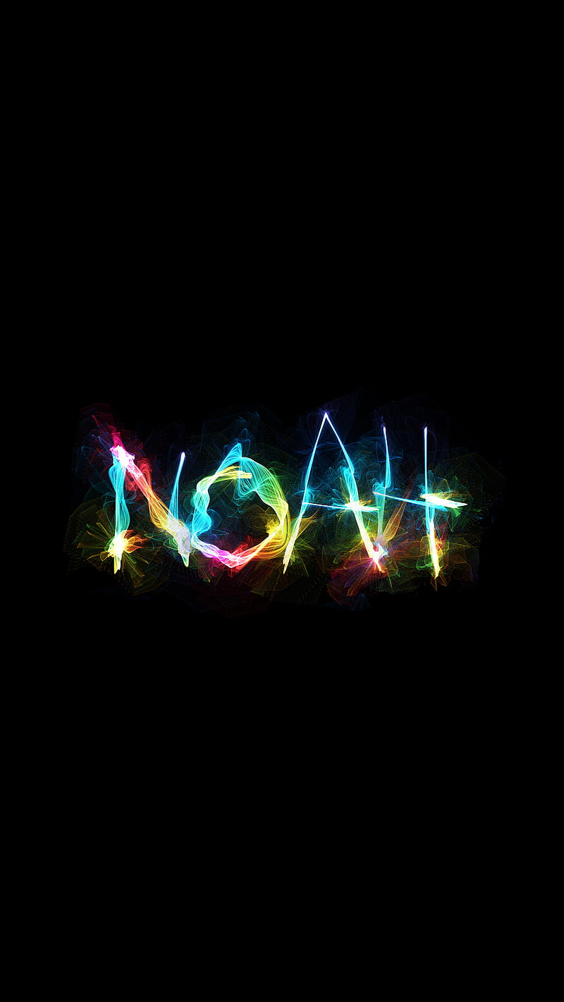 Download wallpapers 4K Noah vertical text Noah name wallpapers with  names blue neon lights picture with Noah name for desktop free Pictures  for desktop free