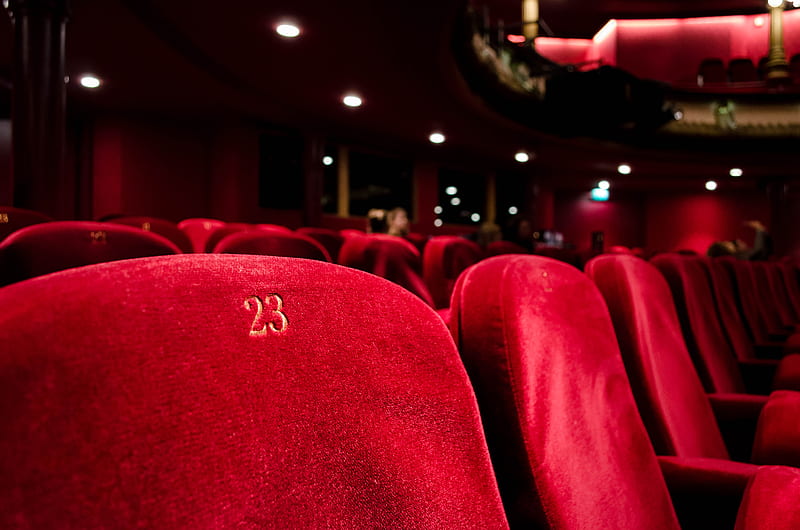 Red cinema seat number 23, HD wallpaper | Peakpx