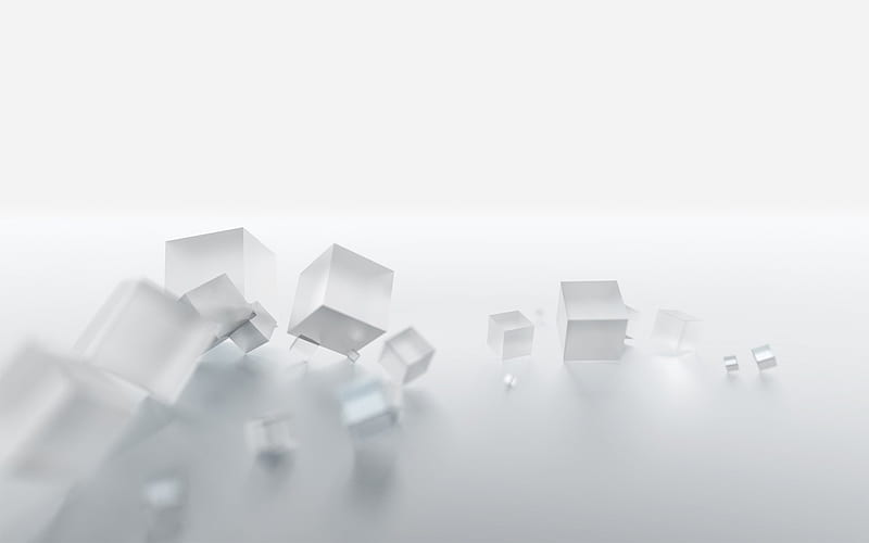 ice cubes, 3D, HD wallpaper