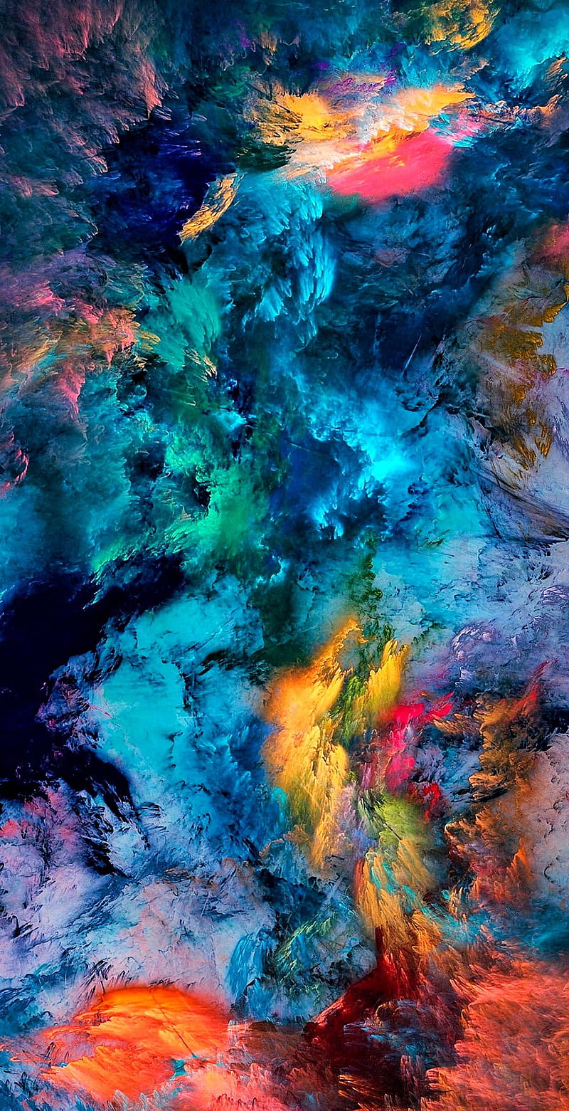 ColorSplash, color, vivid, splat, splash vector, rainbow sky, space, HD phone wallpaper