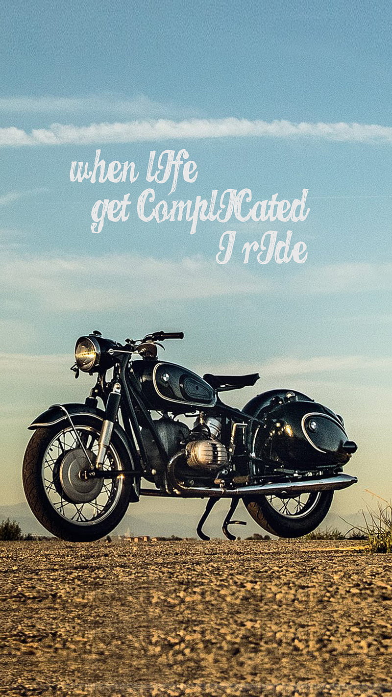 I Ride, bike, complicated i ride, life, motorcycle, night, racer, when life get, HD phone wallpaper