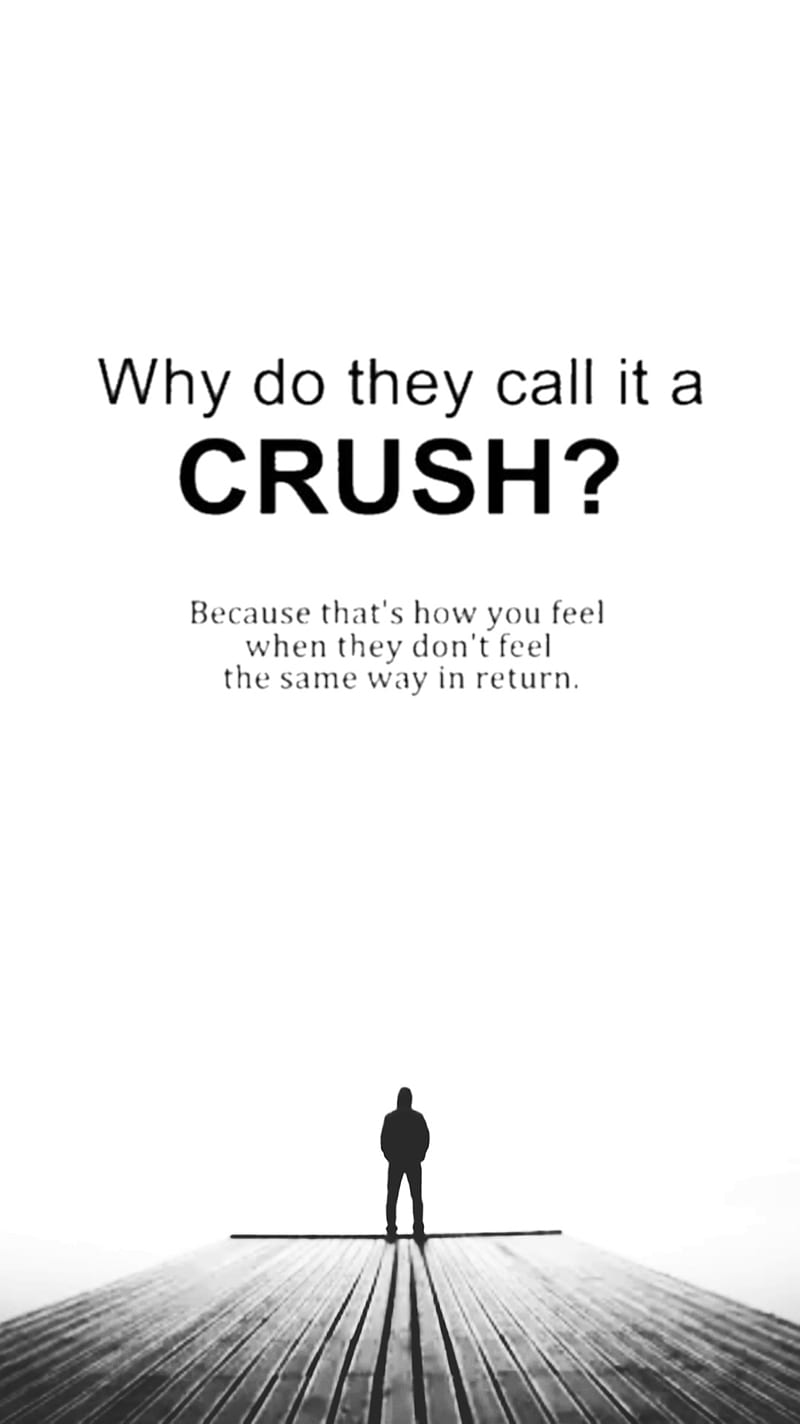Crushed, alone, crush, her, hers, him, his, love, sad, saying, HD phone wallpaper