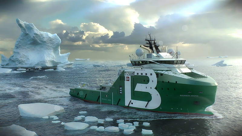 Bourbon Arctic Offshore Support Vessel, Boat, Ship, Vessel, Offshore, Support, Bourbon Arctic, HD wallpaper