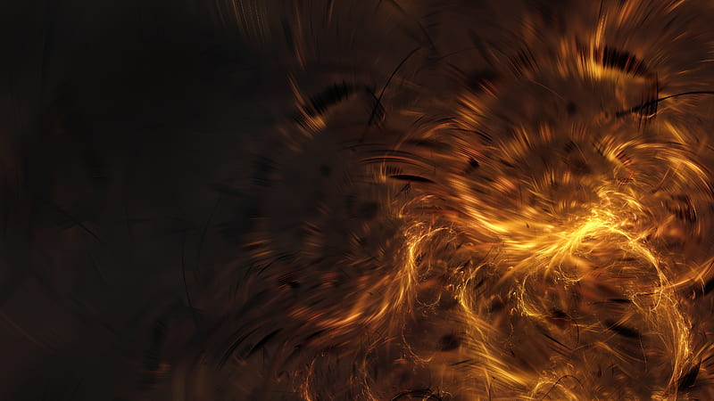 Chaotic Flames, dark background, flames, abstract, 3d abstract, HD wallpaper