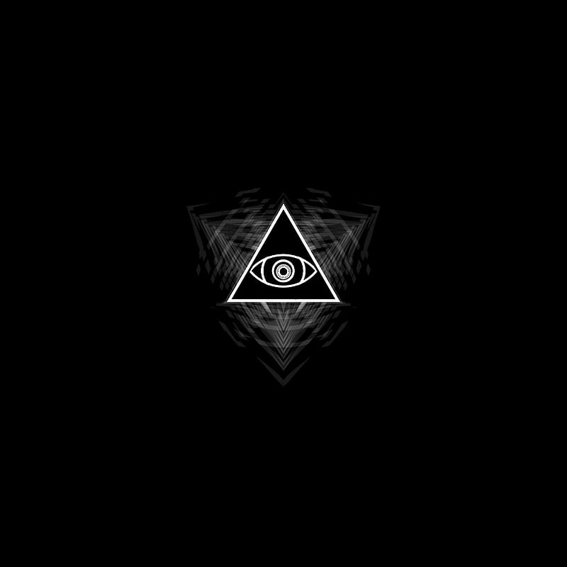 All Seeing Eye , black, geometric, thirdeye, triangle, HD phone wallpaper