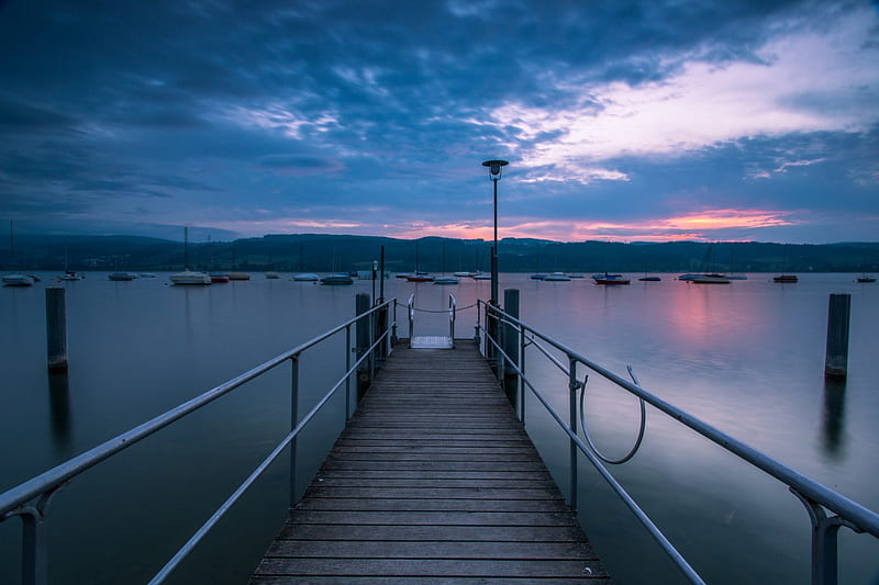 Bridge to the ocean ***, sunset, nature, sky, ocean, HD wallpaper | Peakpx