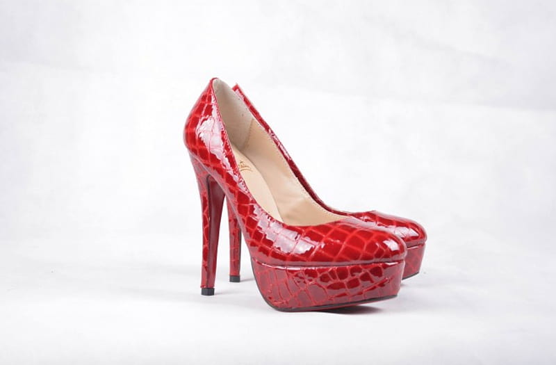 high heels, platform, red, heels, HD wallpaper