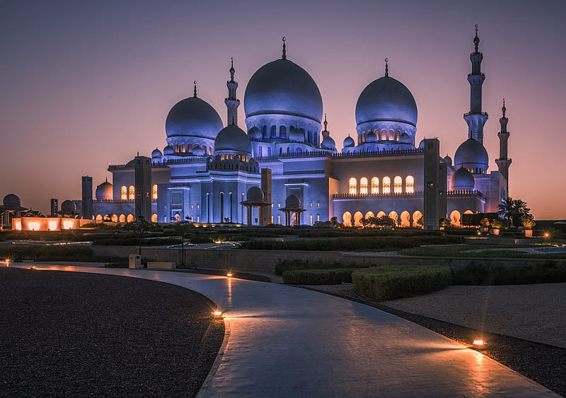 Mosques, Mosque, Night, Architecture, Dome, HD wallpaper