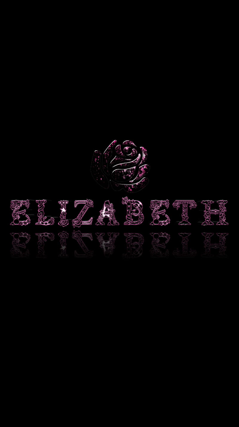 Elizabeth Aztec font, black, elizabeth, mexican font, name, pink, HD phone wallpaper