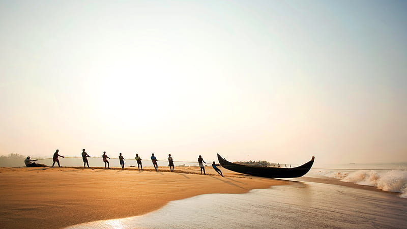 Kerala Fishermen – Bing, Kerala Beach, HD wallpaper