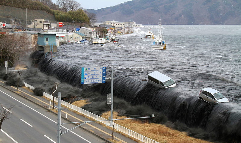 element, disaster, tsunami, HD wallpaper