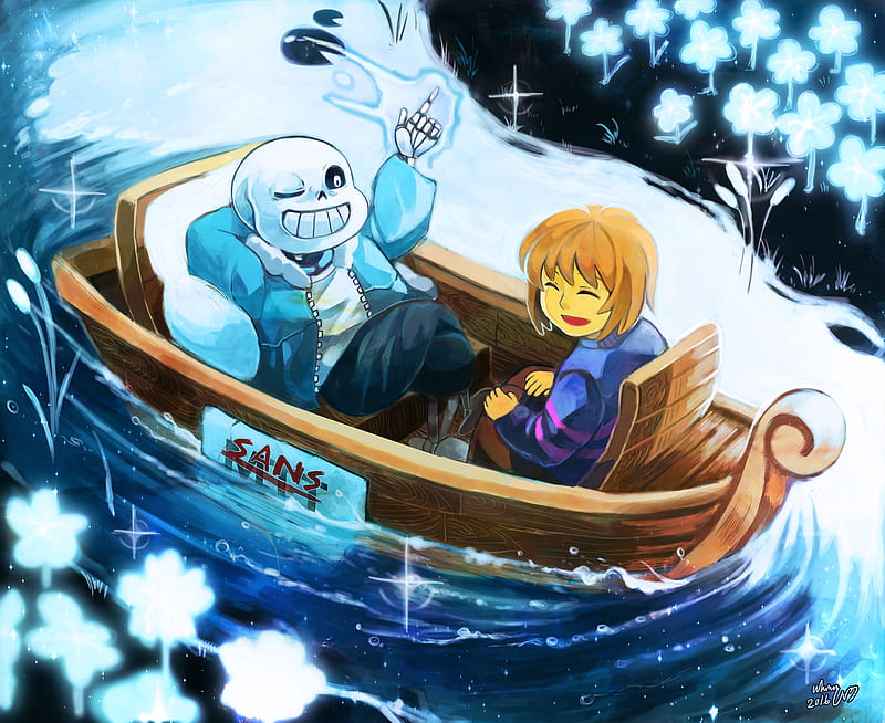 Sans Frisk Undertale Anime Style Boat Artwork Anime Hd Wallpaper Peakpx