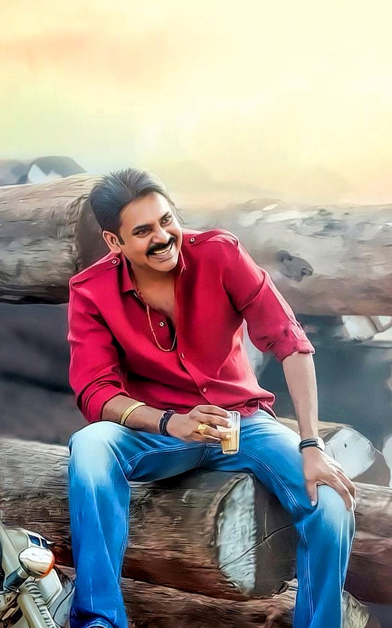 PSPK Smile With Tea, janasena, janasenani, pawan, pawan kalyan, star, HD phone wallpaper