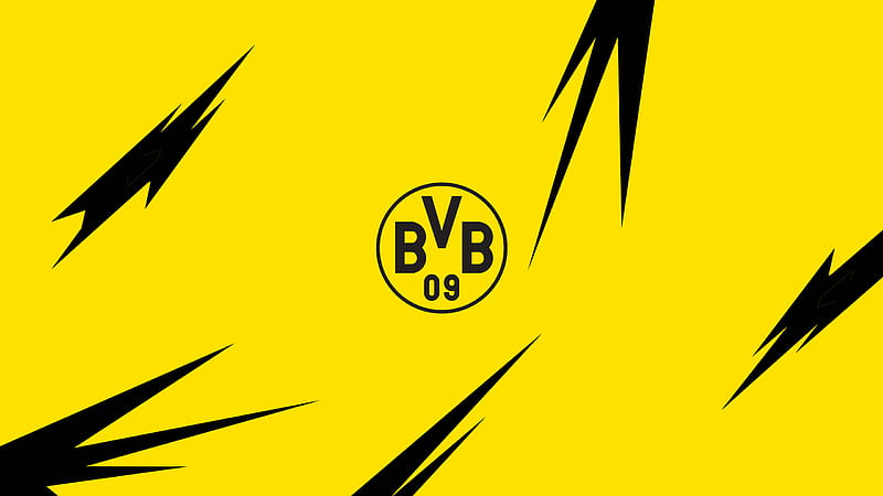 Crest Emblem Logo Soccer Symbol Yellow Black Background Borussia Dortmund, HD wallpaper