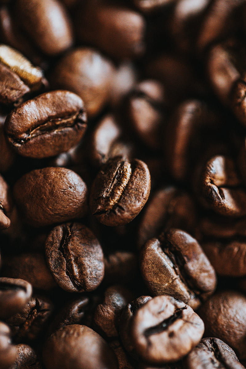 coffee beans, beans, macro, brown, coffee, HD phone wallpaper