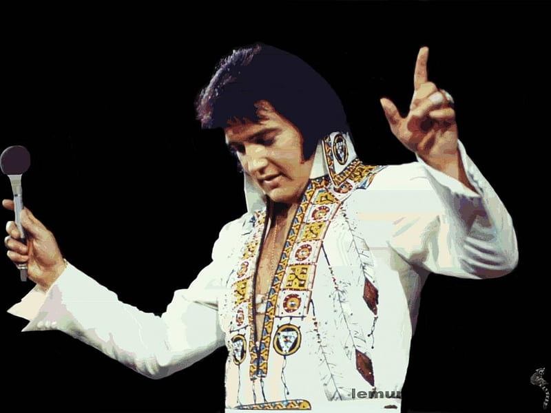 the king of rock and roll, rocking, king, roll, elvis, HD wallpaper